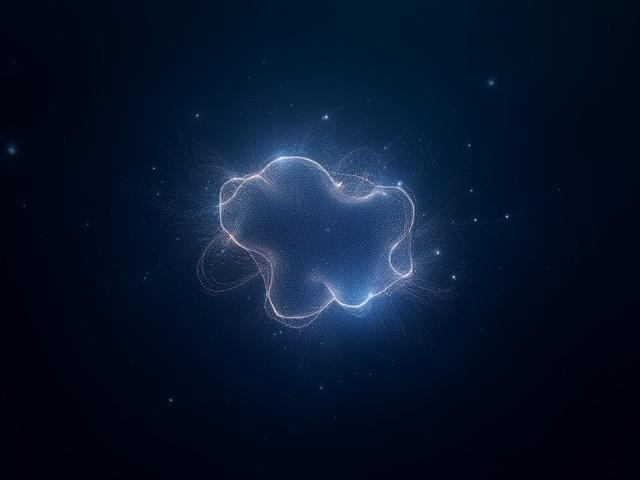 AIと宇宙教育を象徴する抽象的なデジタルイメージ